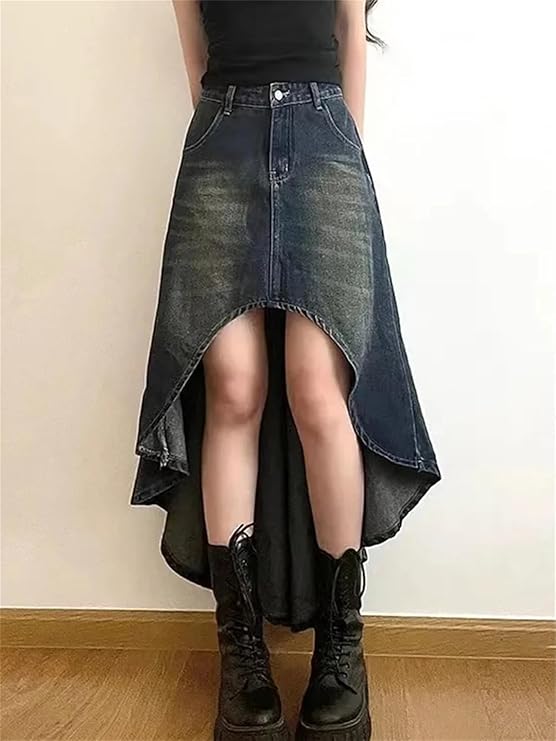 スカート Vintage Asymmetrical Denim Skirt EPU0008 Vintage Asymmetrical Denim Skirt EPU0008